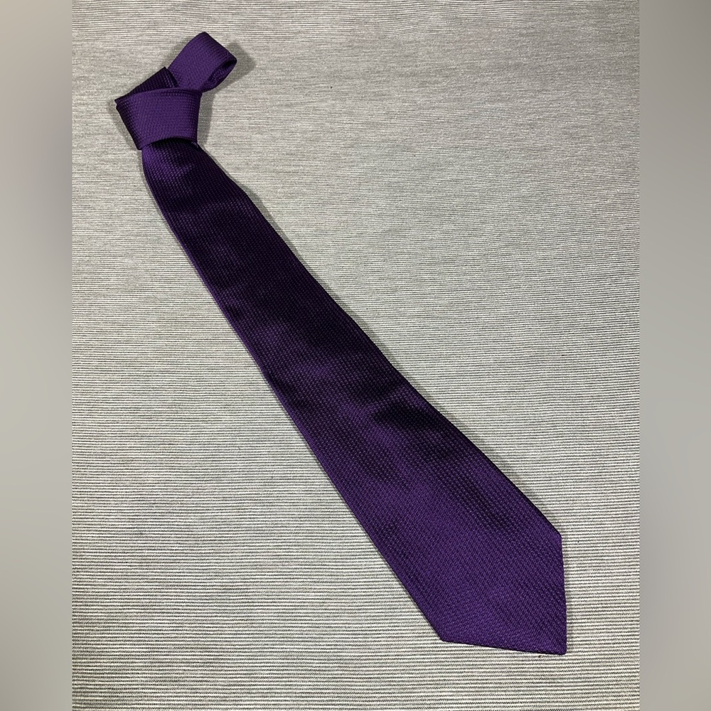 Turnbull & Asser Deep Purple Basketweave Tie